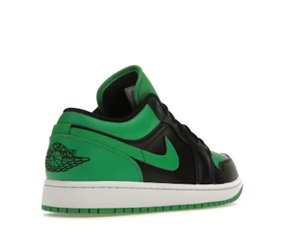 JORDAN 1 LOW BLACK LUCKY GREEN