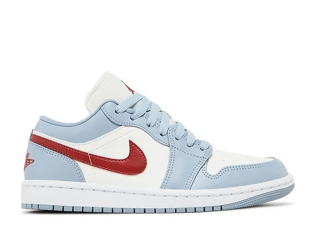 JORDAN 1 LOW BLUE WHISPER DUNE RED