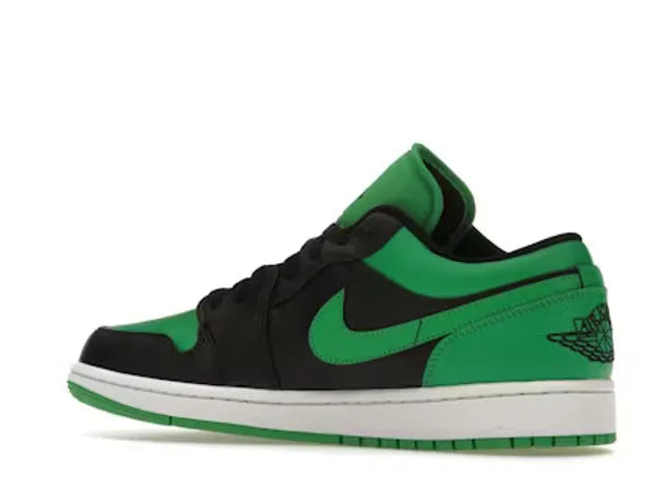 JORDAN 1 LOW BLACK LUCKY GREEN