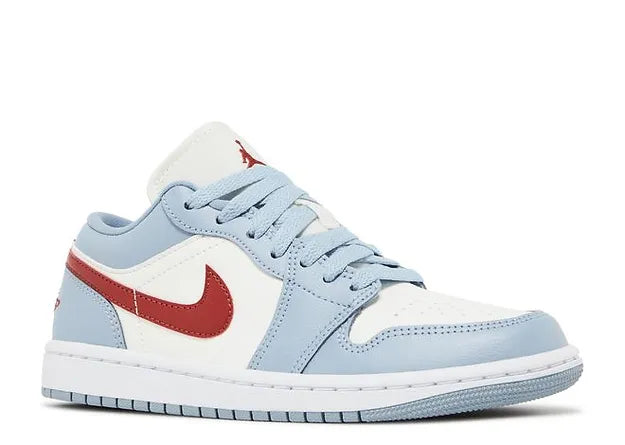 JORDAN 1 LOW BLUE WHISPER DUNE RED