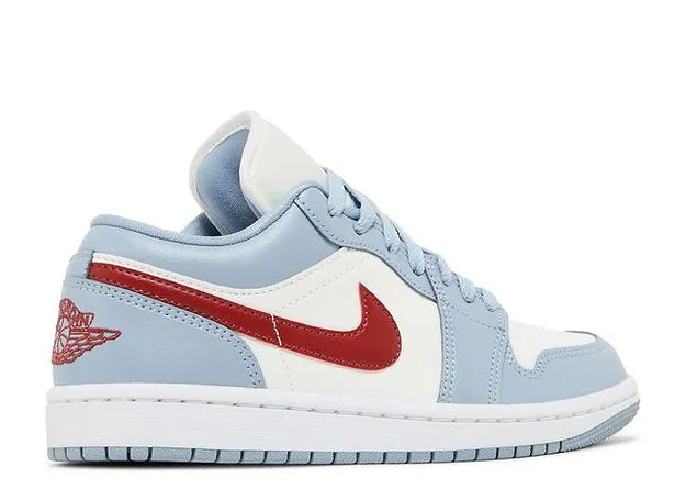 JORDAN 1 LOW BLUE WHISPER DUNE RED