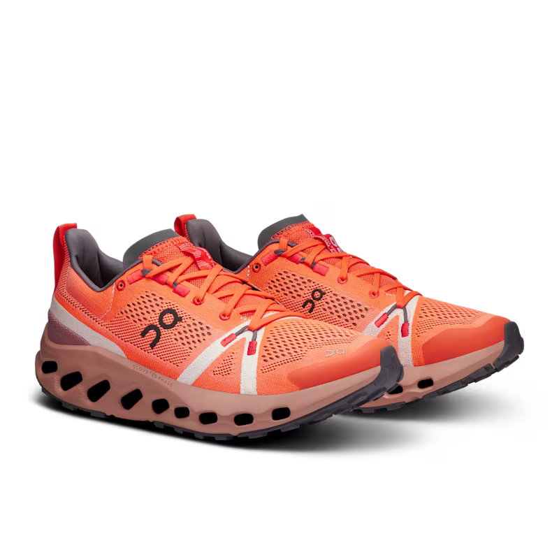 ON RUNNING CLOUDSURFER TRAIL FLAME DUSTROSE