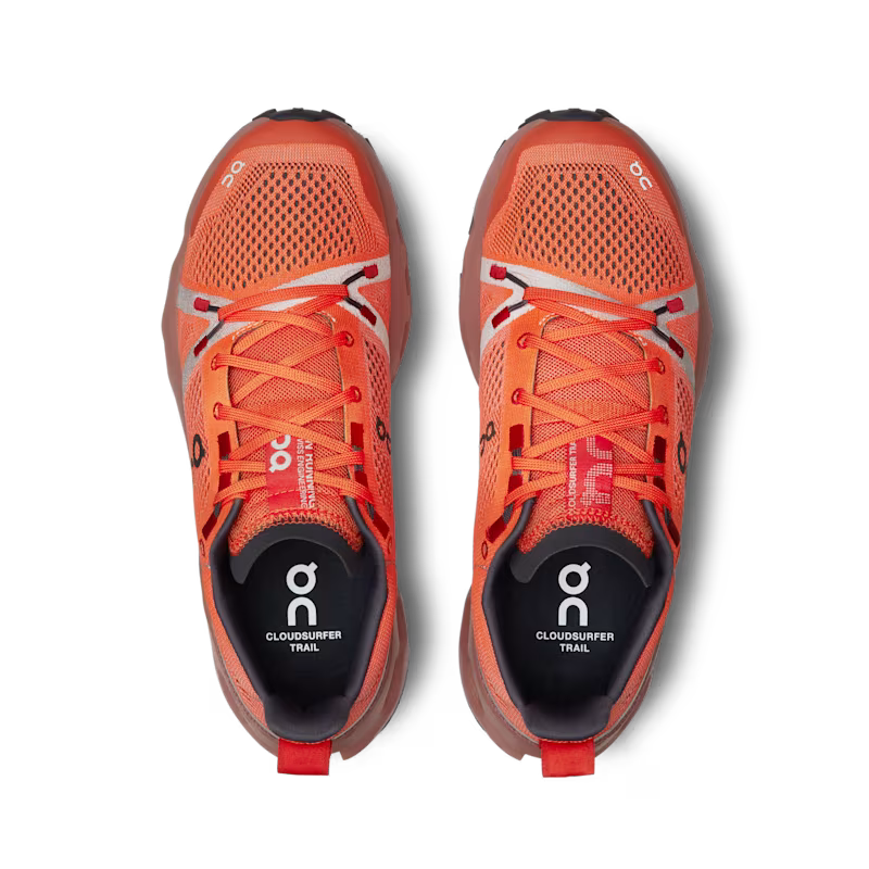 ON RUNNING CLOUDSURFER TRAIL FLAME DUSTROSE