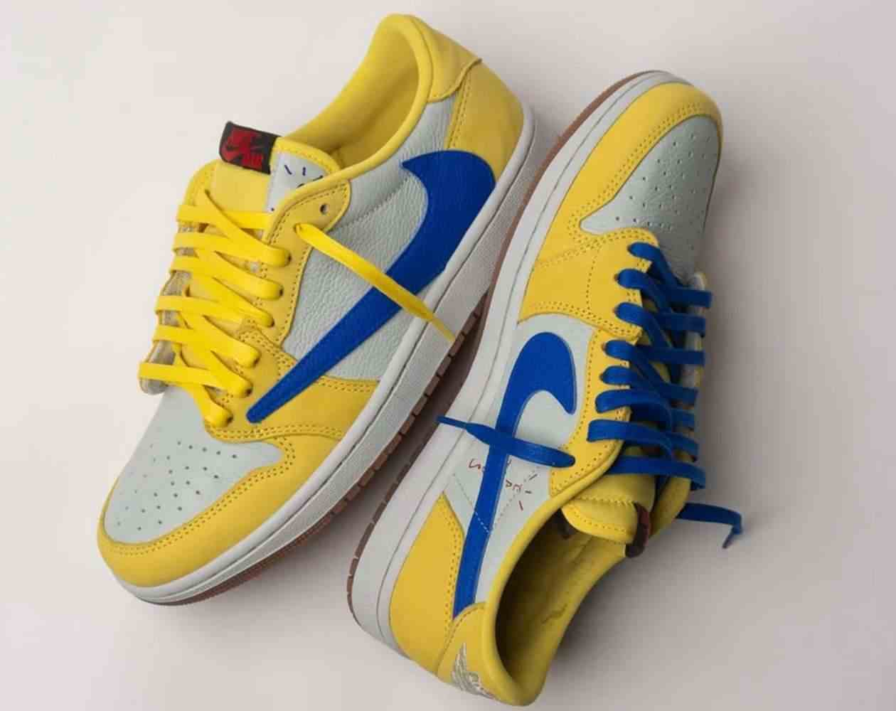 Jordan 1 low travis canary