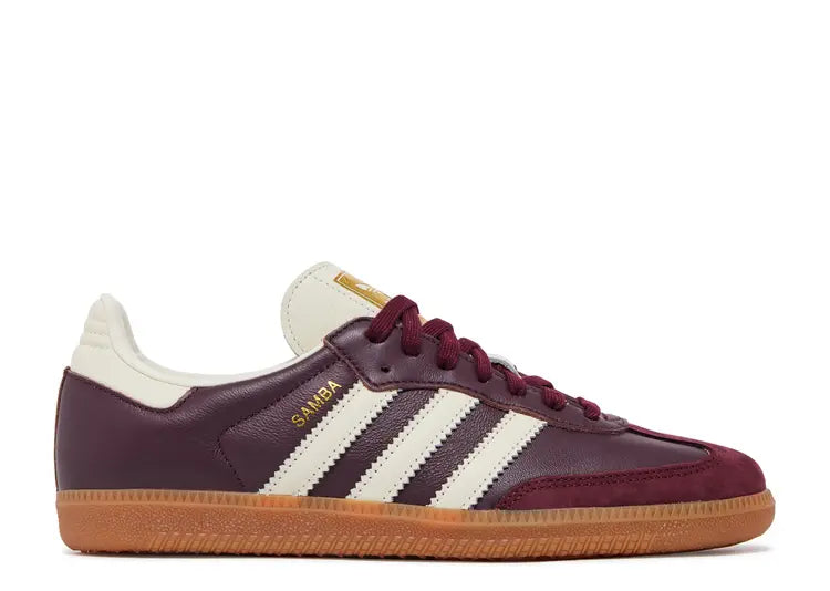 ADIDAS SAMBA OG MAROON GOLD METALLIC (W)