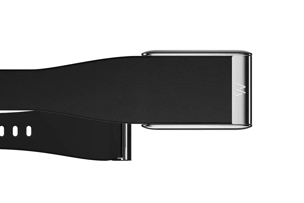 WHOOP 5.0 LEATHERLUXE BAND - BLACK WITH TITANIUM