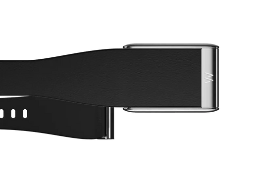 WHOOP 5.0 LEATHERLUXE BAND - BLACK WITH TITANIUM