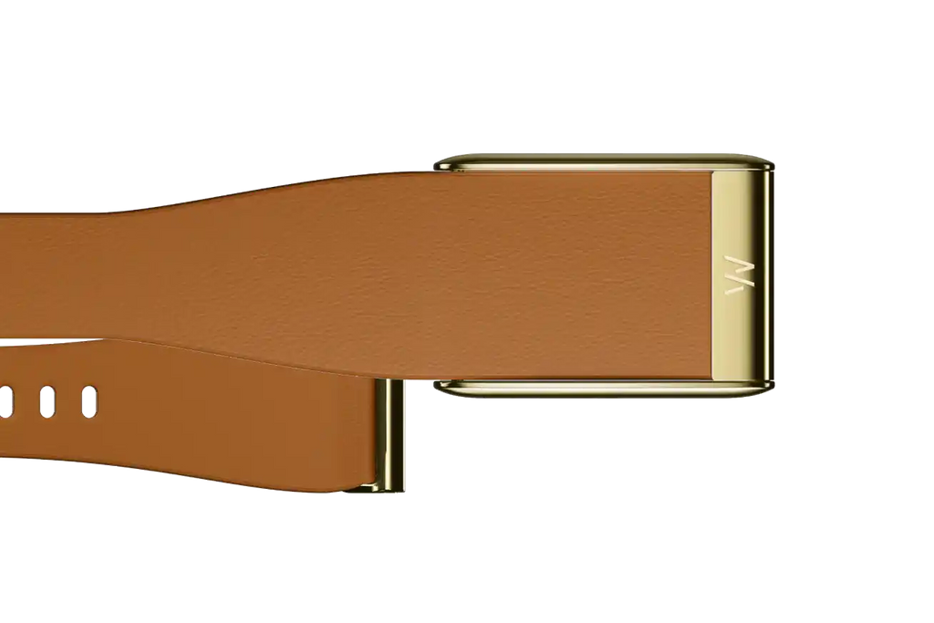 WHOOP 5.0 LEATHERLUXE BAND - CAMEL WITH GOLD
