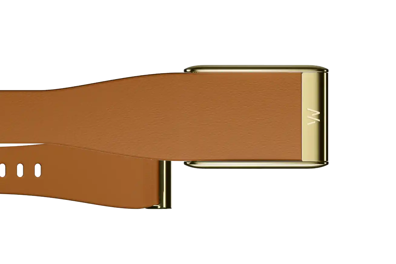 WHOOP 5.0 LEATHERLUXE BAND - CAMEL WITH GOLD