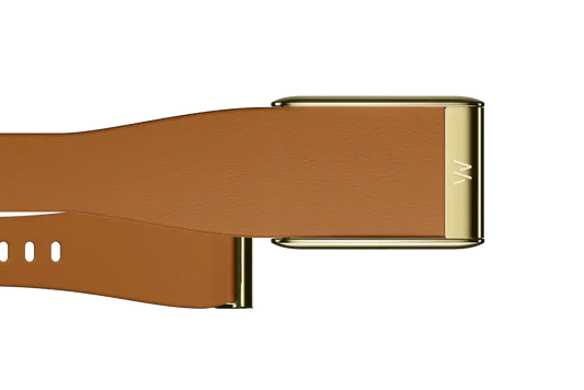 WHOOP 5.0 LEATHERLUXE BAND - CAMEL WITH GOLD
