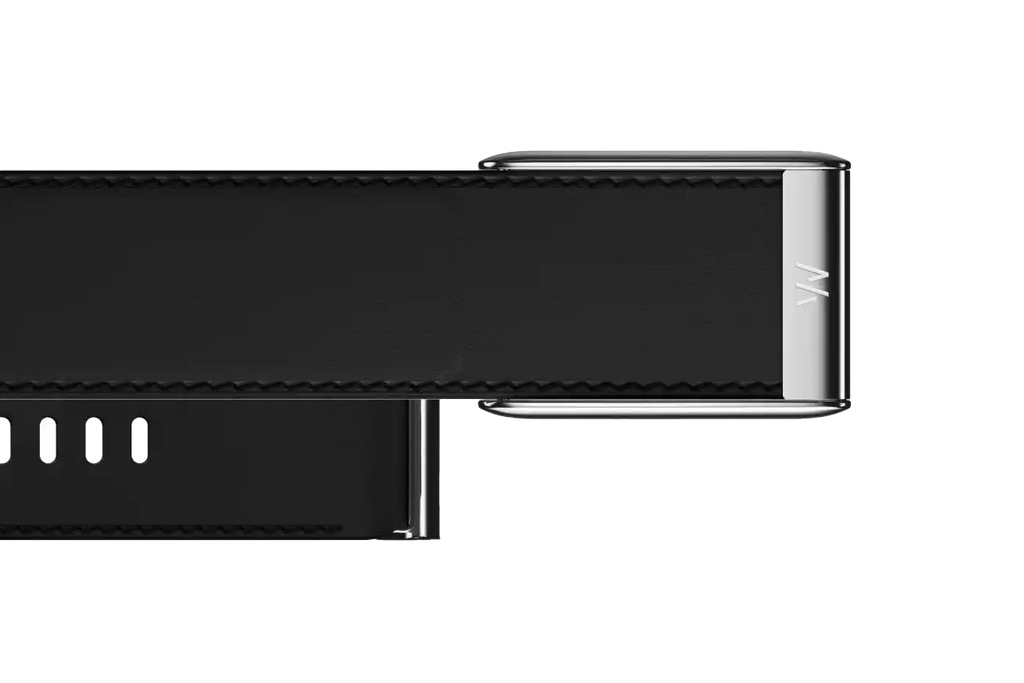 WHOOP 5.0 LEATHERLUXE BAND - BLACK CREAM TITANIUM