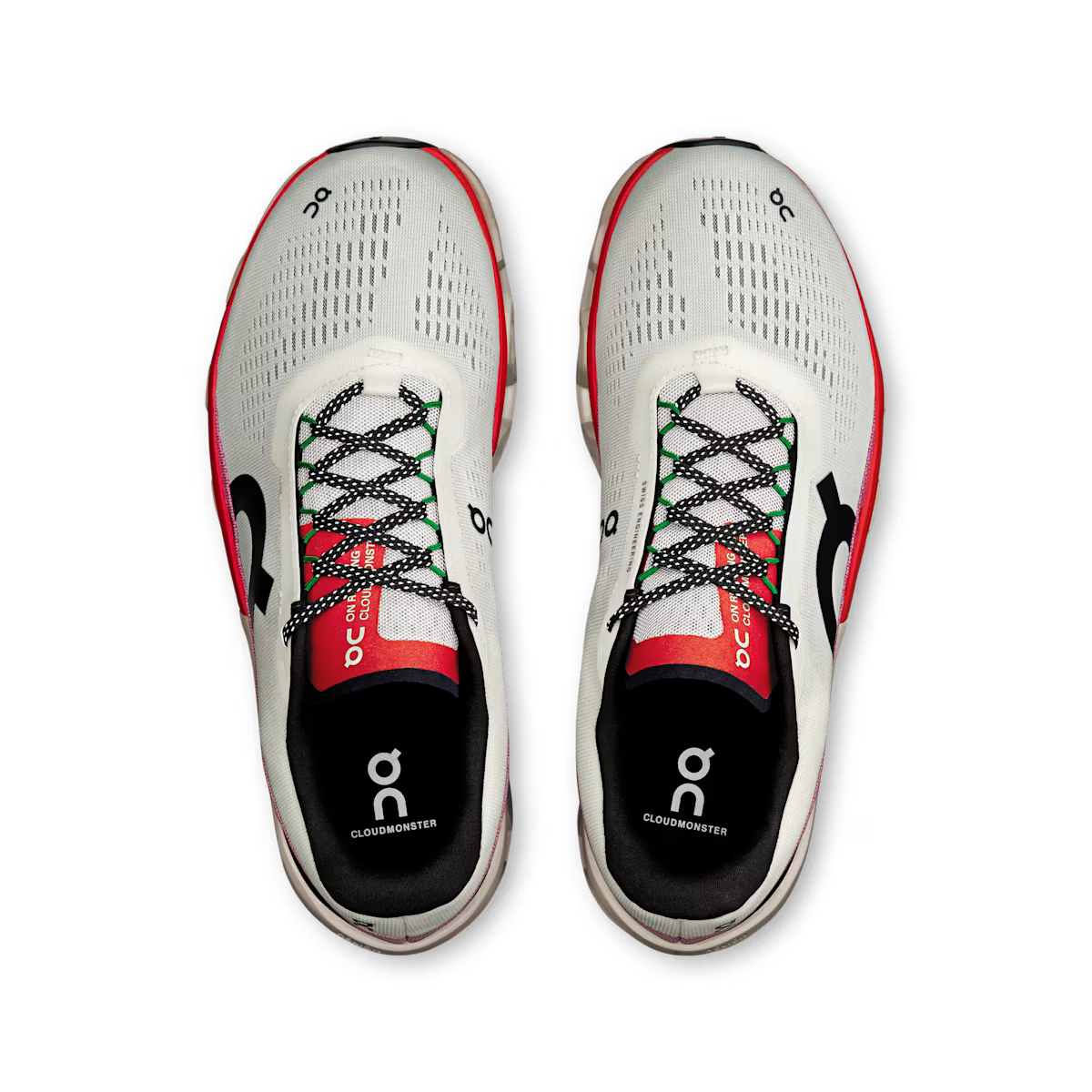 ON RUNNING CLOUDMONSTER 2 IVORY SILVER RED