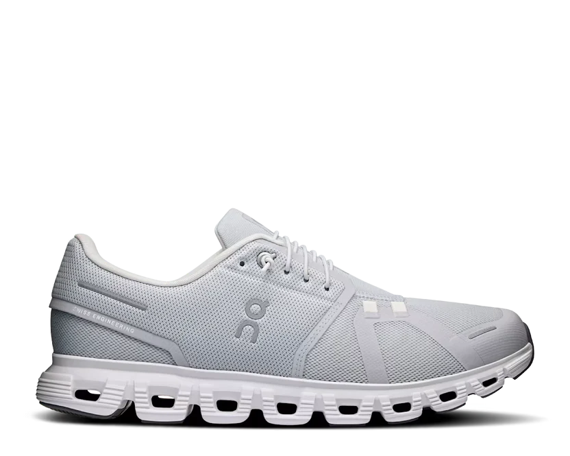White running shoe on a white background