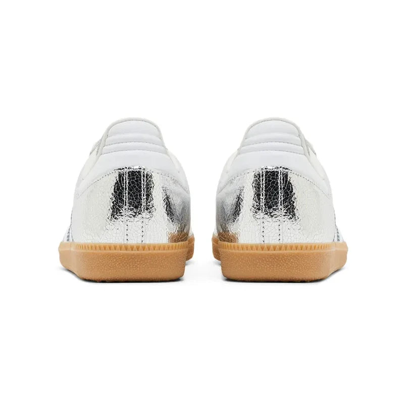 ADIDAS SAMBA OG SILVER METALLIC CRACKED LEATHER