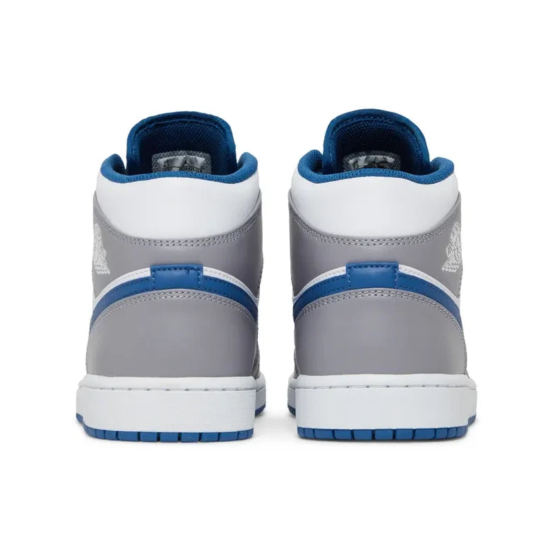 AIR JORDAN 1 MID CEMENT TRUE BLUE