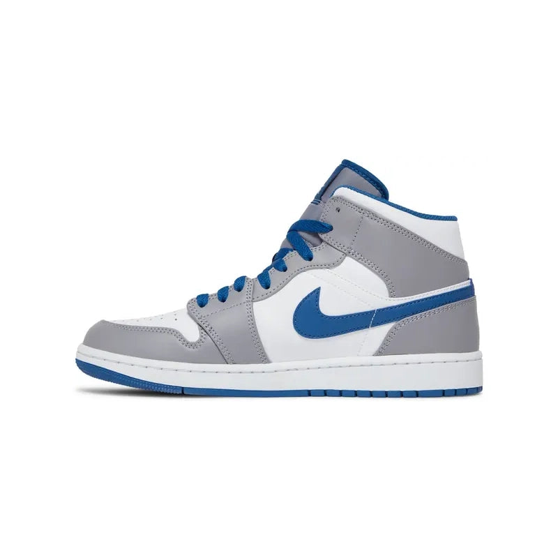 AIR JORDAN 1 MID CEMENT TRUE BLUE