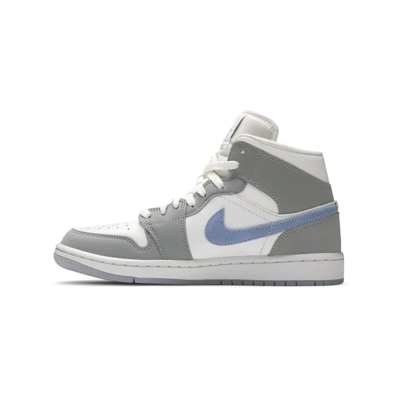 AIR JORDAN 1 MID WOLF GREY ALUMINIUM
