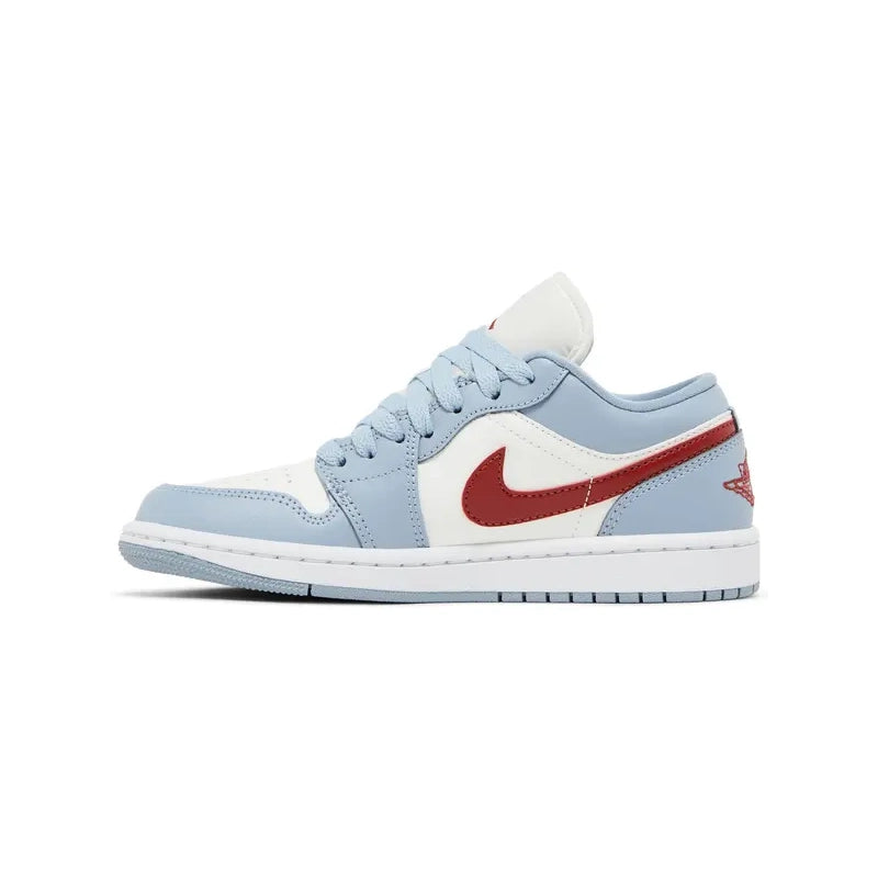JORDAN 1 LOW BLUE WHISPER DUNE RED