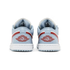 JORDAN 1 LOW BLUE WHISPER DUNE RED