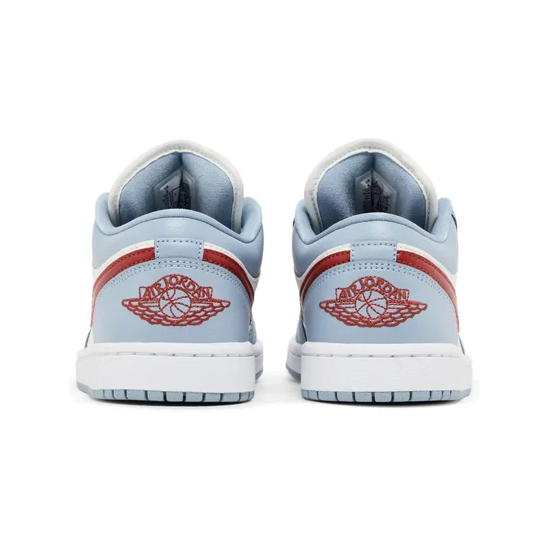 JORDAN 1 LOW BLUE WHISPER DUNE RED