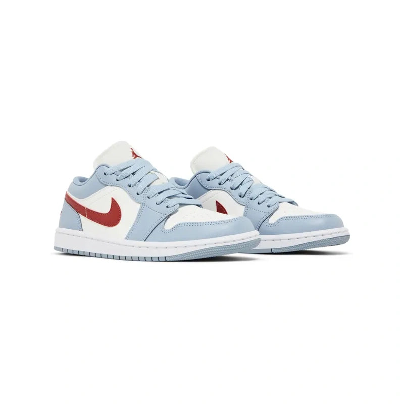JORDAN 1 LOW BLUE WHISPER DUNE RED