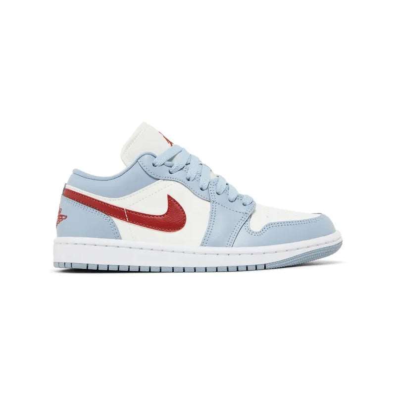 JORDAN 1 LOW BLUE WHISPER DUNE RED
