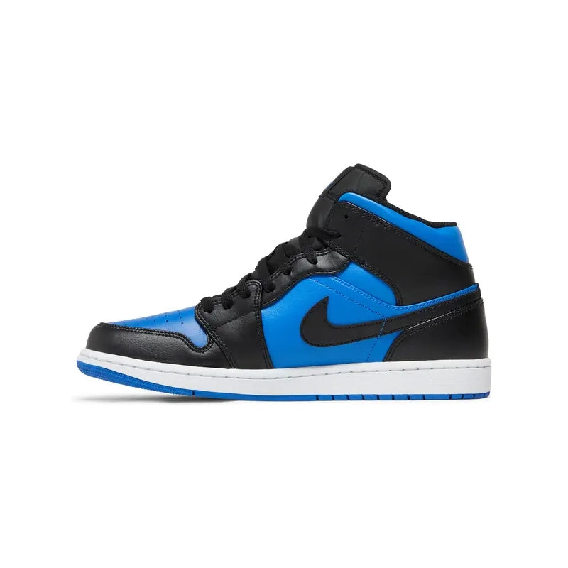 JORDAN 1 MID BLACK ROYAL BLUE
