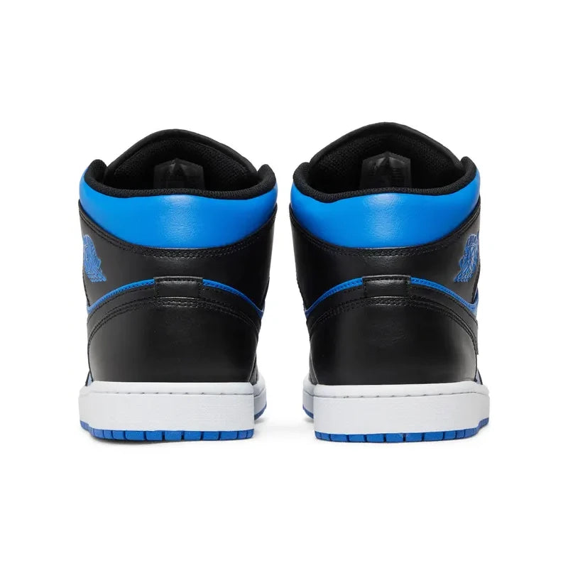JORDAN 1 MID BLACK ROYAL BLUE