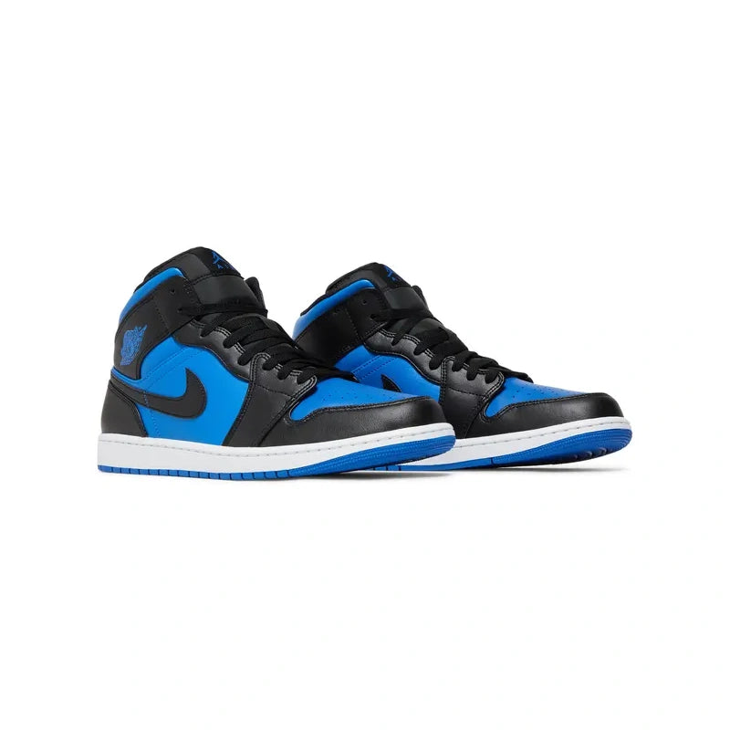 JORDAN 1 MID BLACK ROYAL BLUE