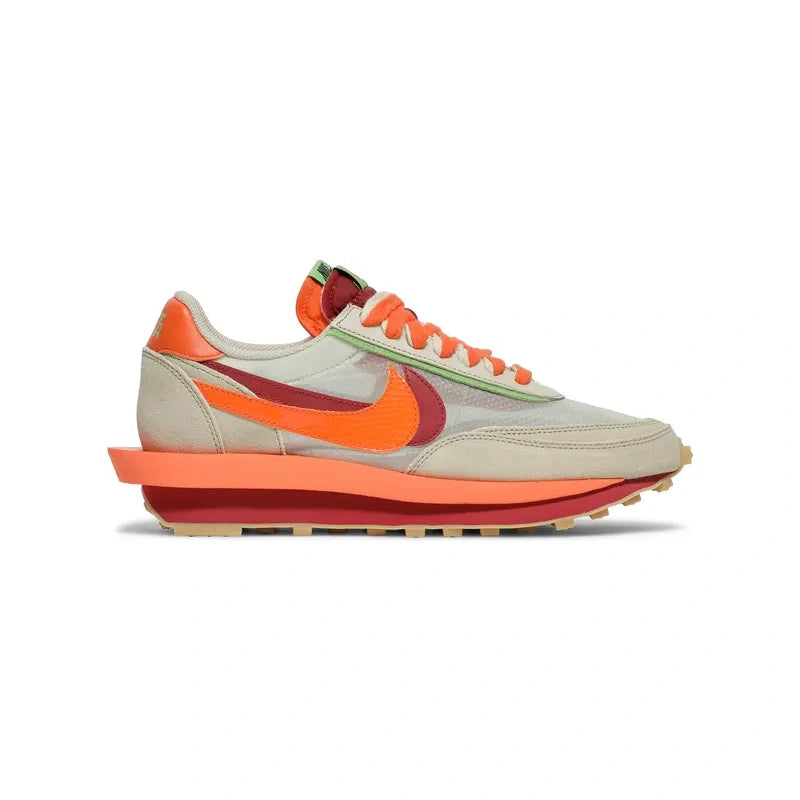 NIKE LD WAFFLE SACAI CLOT KISS OF DEATH NET ORANGE BLAZE
