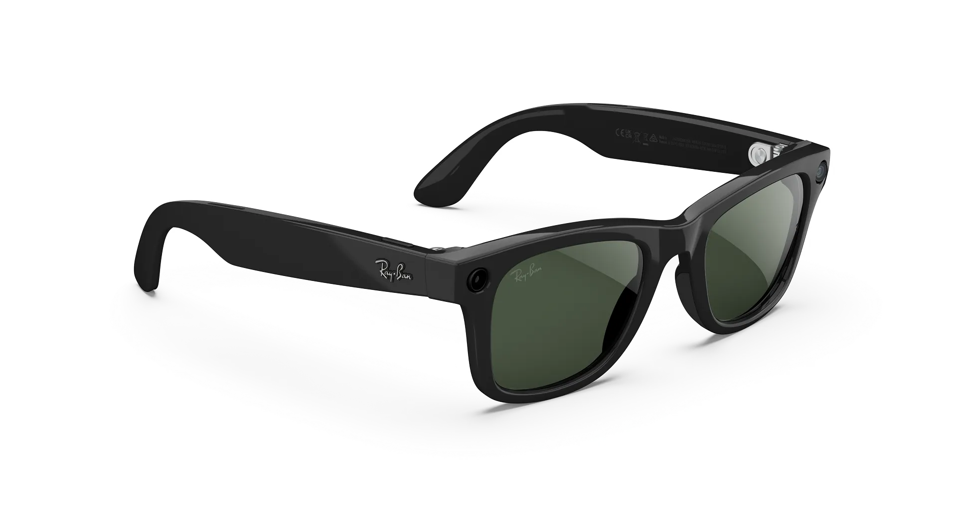 RAY-BAN META WAYFARER 'SHINY BLACK/CLEAR TO GRAPHITE GREEN TRANSITIONS®' - GEN 2