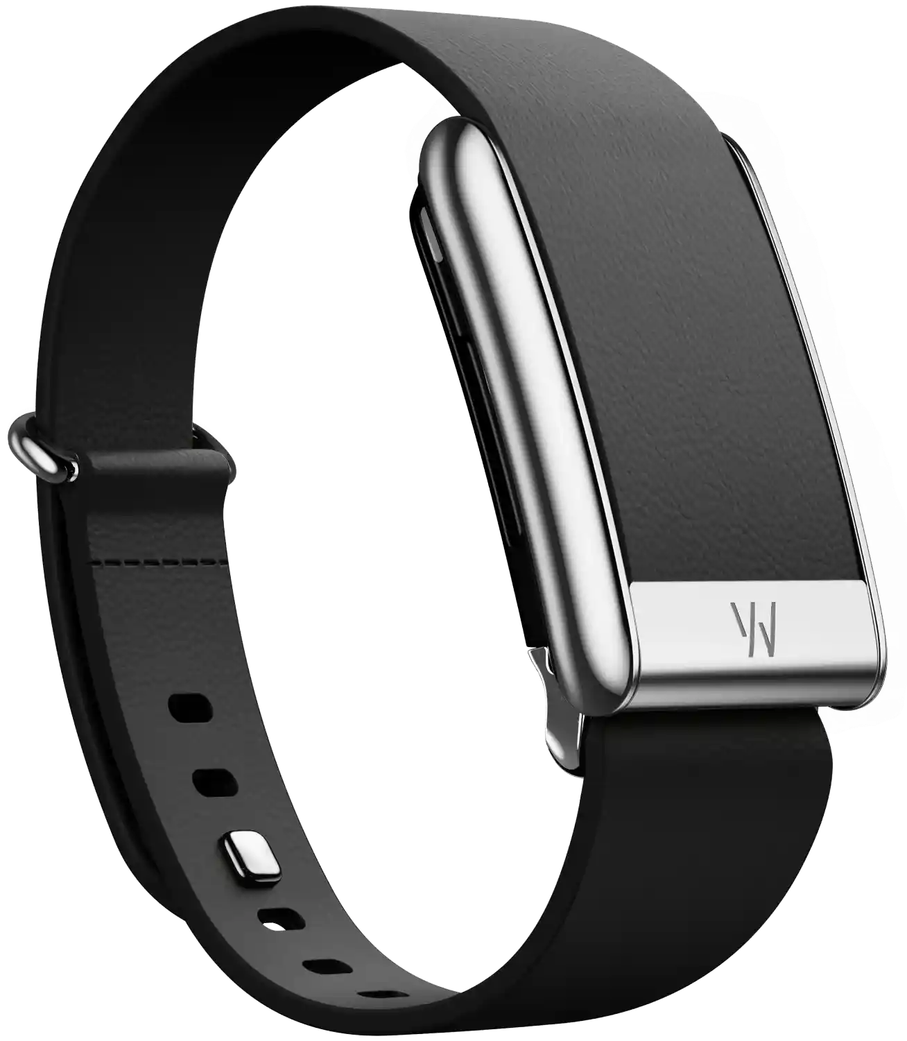 WHOOP 5.0 LEATHERLUXE BAND - BLACK WITH TITANIUM