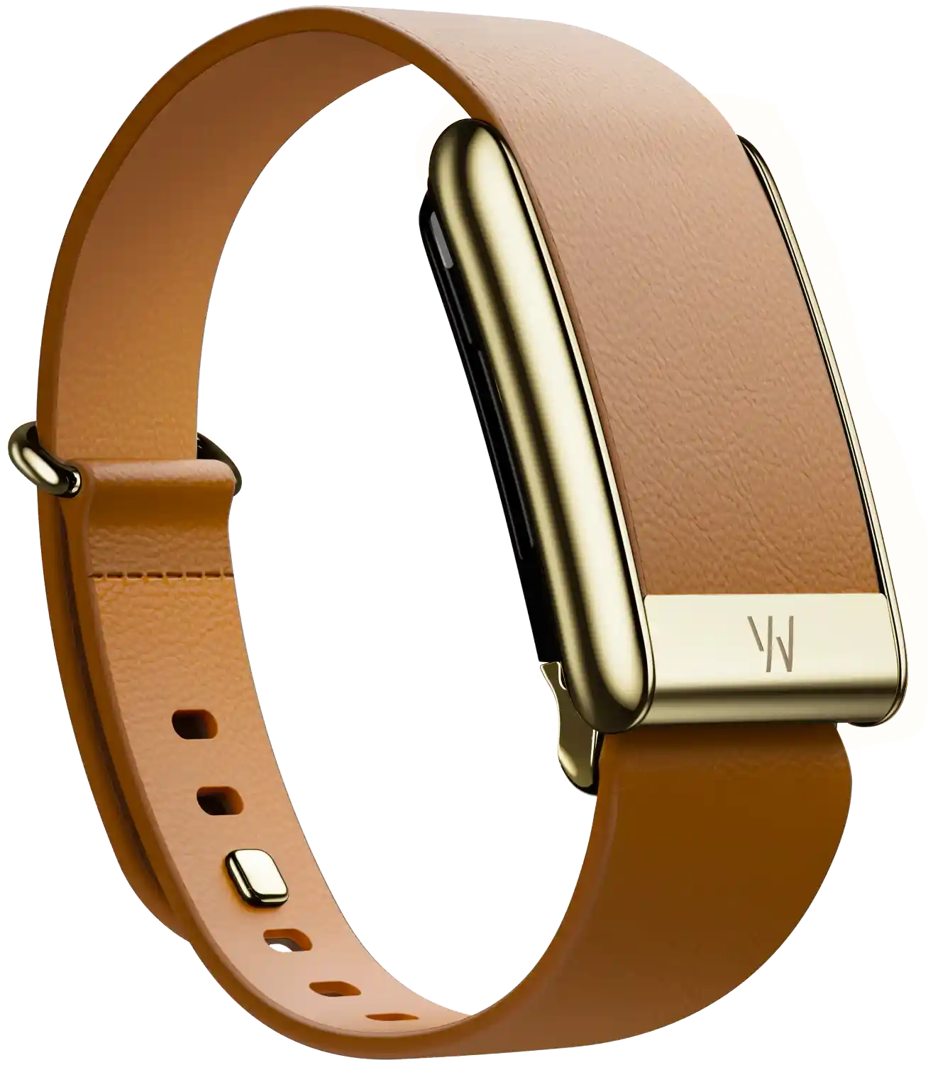 WHOOP 5.0 LEATHERLUXE BAND - CAMEL WITH GOLD