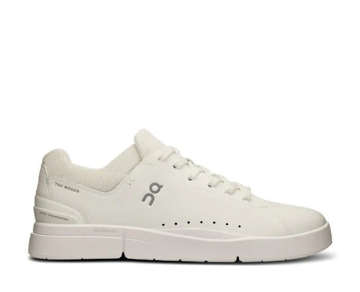 White athletic shoe on a white background