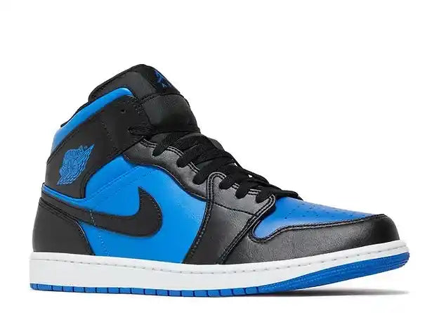 JORDAN 1 MID BLACK ROYAL BLUE