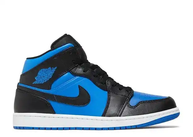 JORDAN 1 MID BLACK ROYAL BLUE