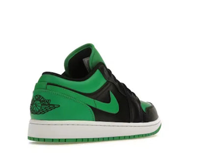 JORDAN 1 LOW BLACK LUCKY GREEN