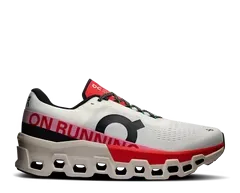 ON RUNNING CLOUDMONSTER 2 IVORY SILVER RED