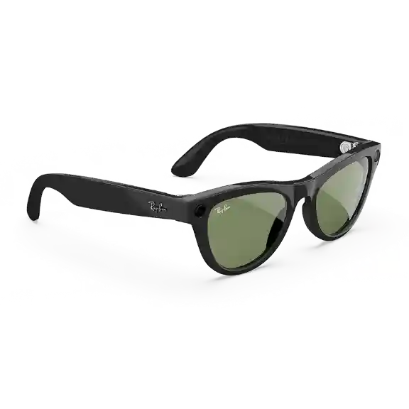 RAY-BAN META SKYLER - SHINY BLACK / GREEN LENS (GEN 2)