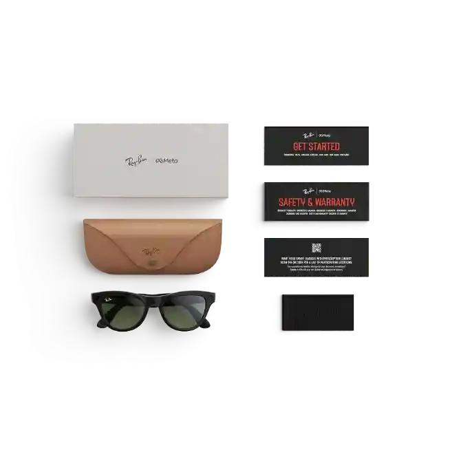 RAY-BAN META SKYLER - SHINY BLACK / GREEN LENS (GEN 2)