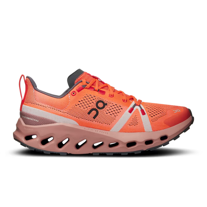 ON RUNNING CLOUDSURFER TRAIL FLAME DUSTROSE